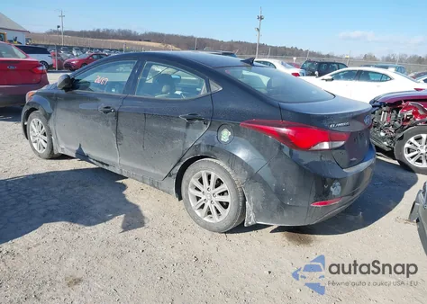 2016 Hyundai Elantra Se from USA, damaged, VIN KMHDH4AE0GU487842